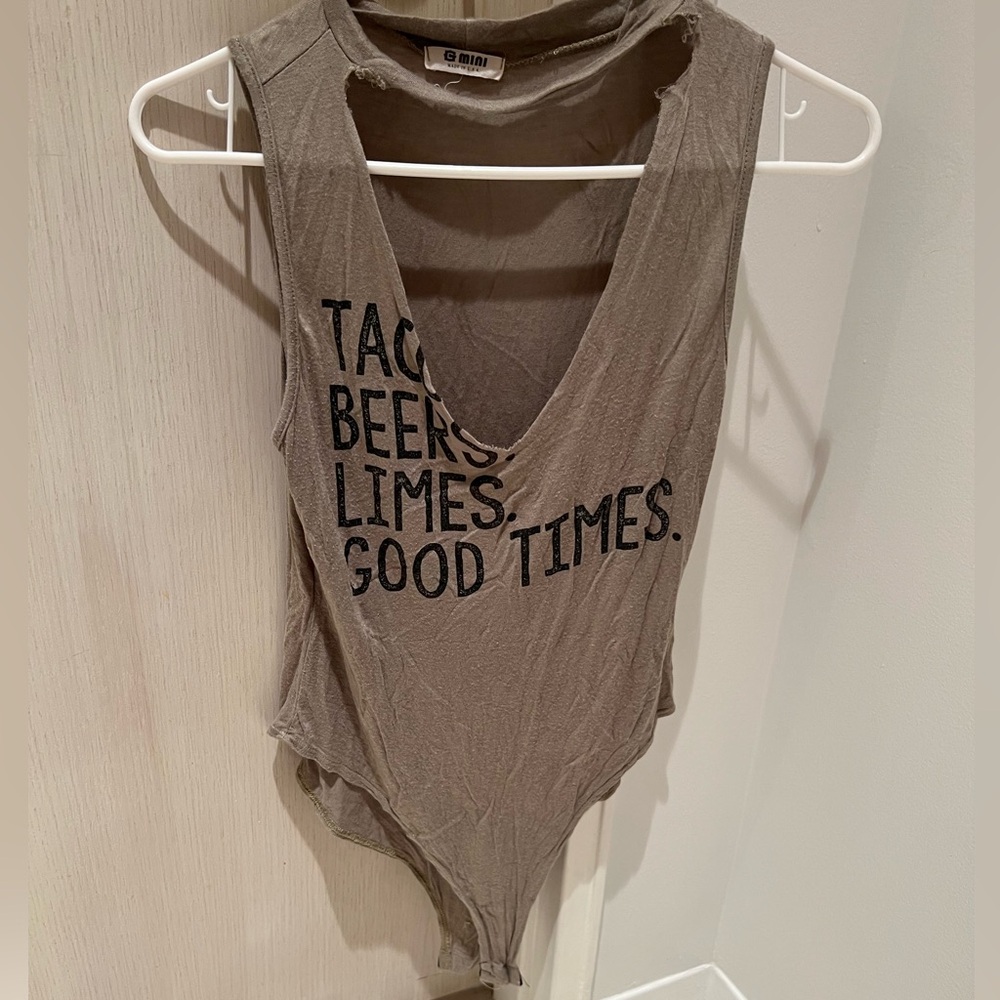 Tacos beers limes good times bodysuit